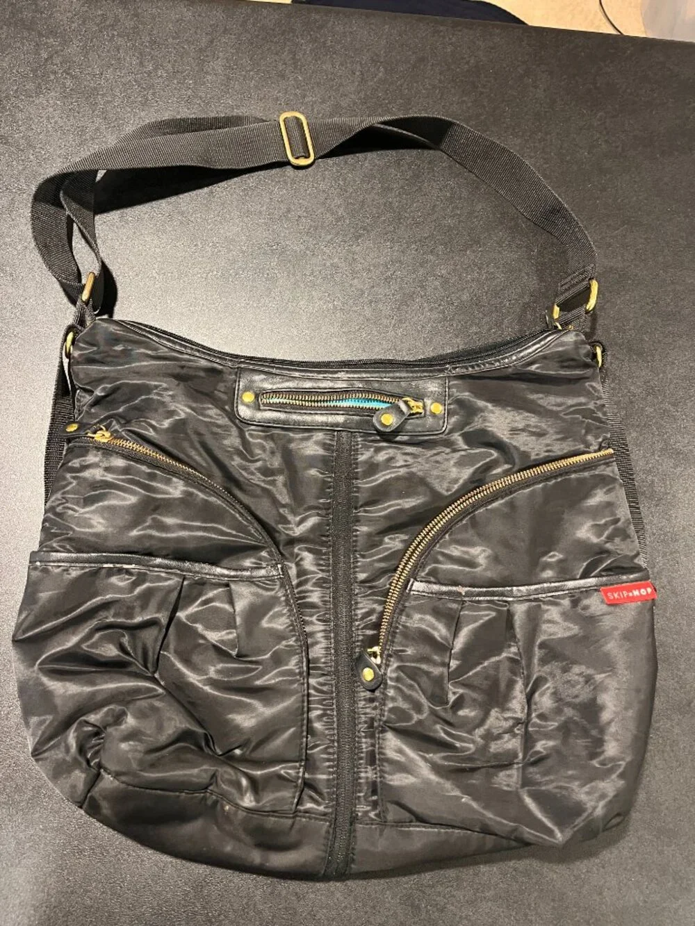 Skip Hop black diaper bag Cross body